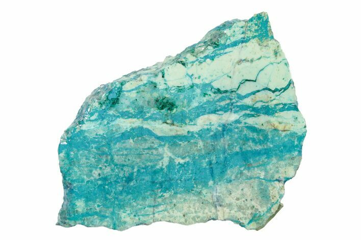 Polished Blue River Chrysocolla Slice - Arizona #240613